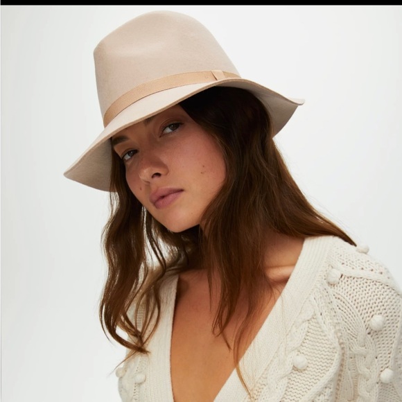 Auxiliary Accessories - COPY - Aritzia, pink fedora hat.
